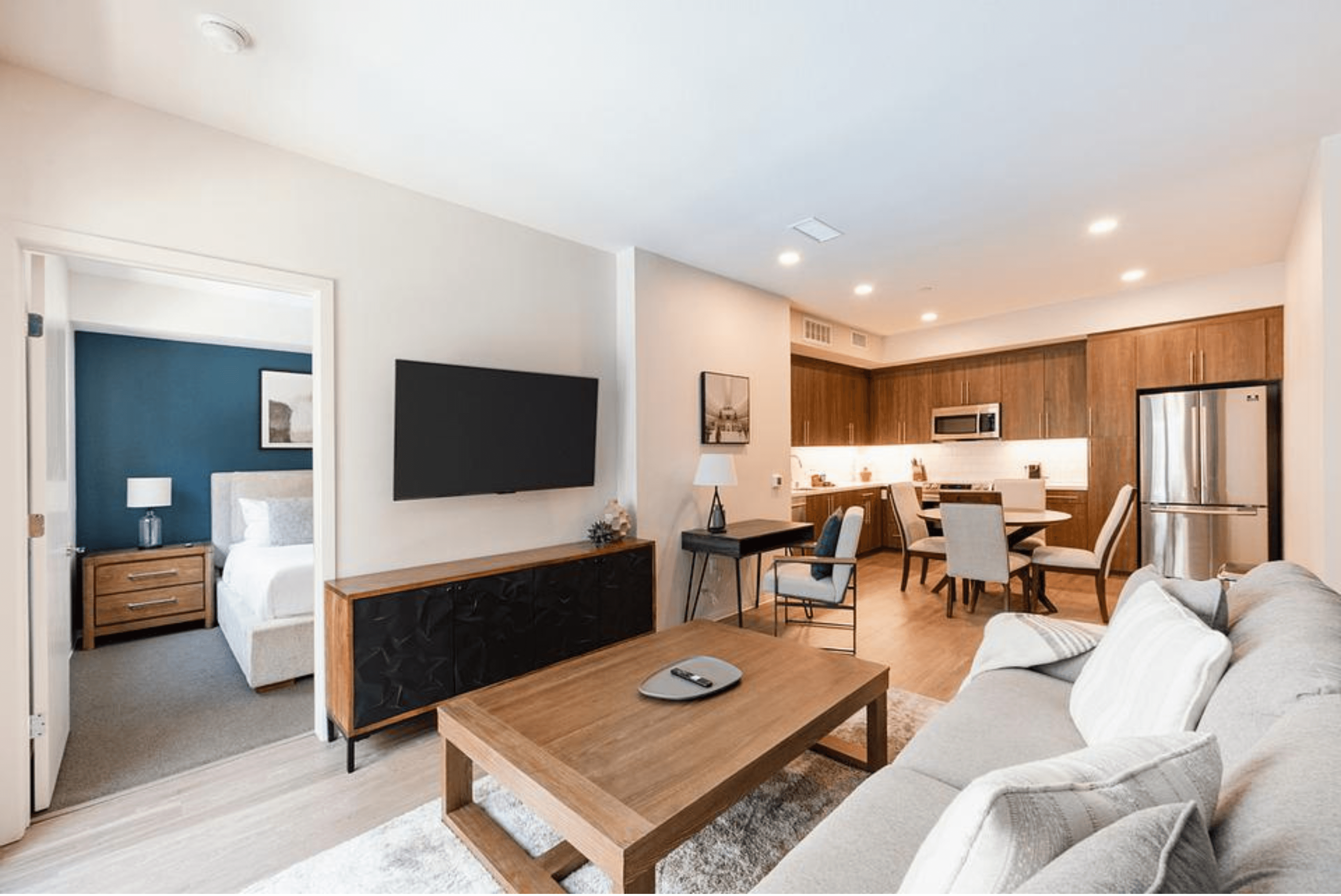 a furnished Landing apartment